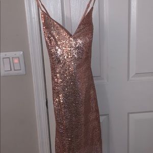 Rose Gold sequin gown